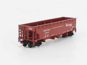 LOT of 3 N Scale Atlas CMSTP&P/RI/ATSF Open 2-Bay Hoppers