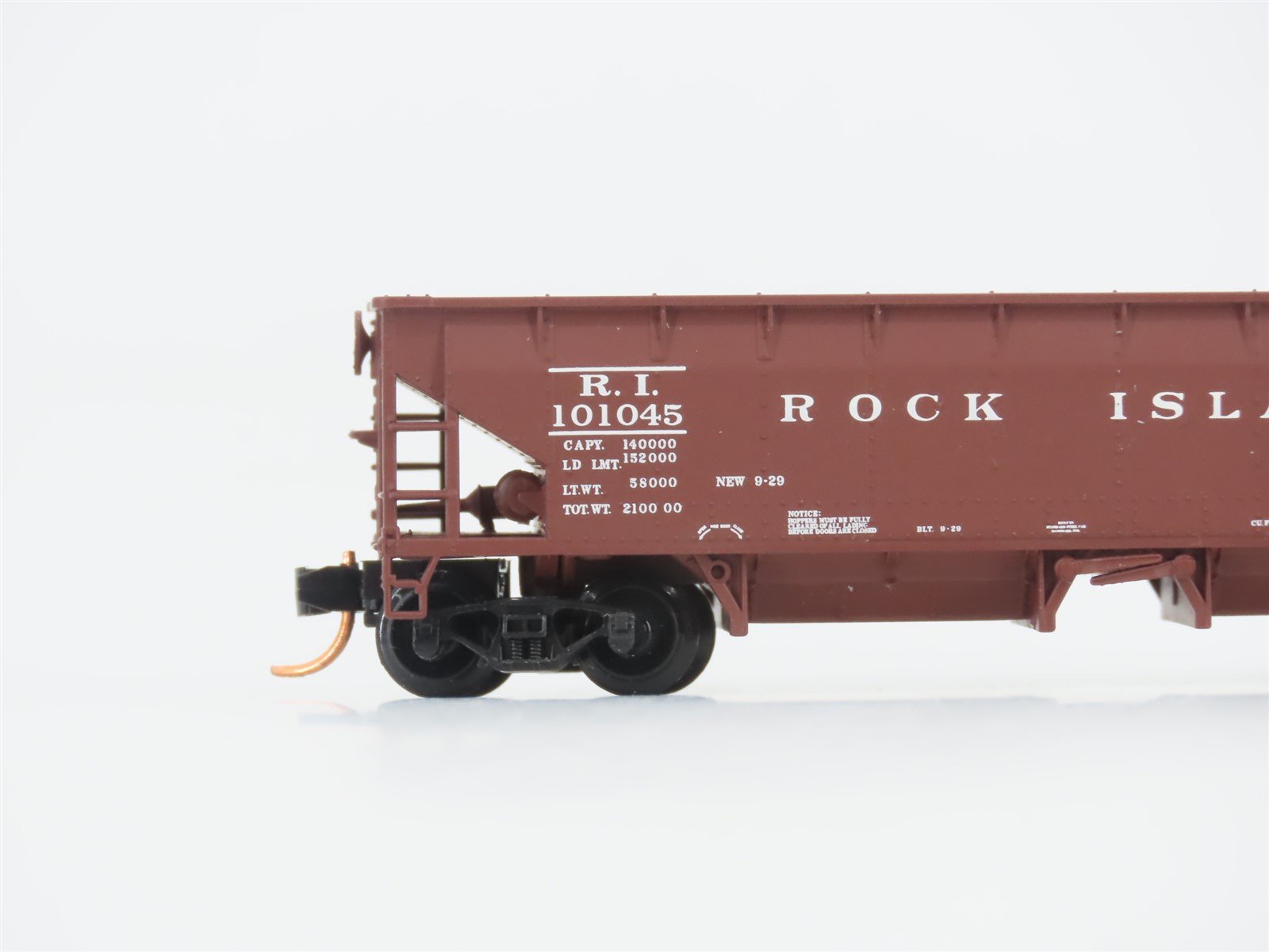 LOT of 3 N Scale Atlas CMSTP&P/RI/ATSF Open 2-Bay Hoppers