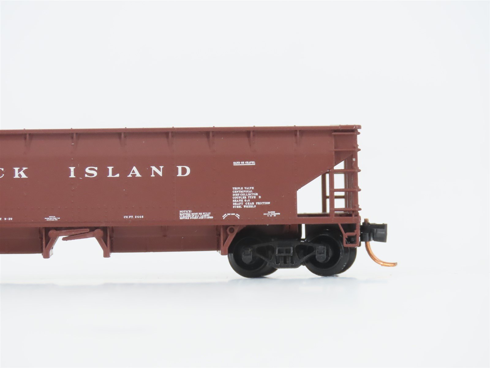 LOT of 3 N Scale Atlas CMSTP&P/RI/ATSF Open 2-Bay Hoppers