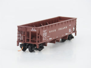 LOT of 3 N Scale Atlas CMSTP&P/RI/ATSF Open 2-Bay Hoppers