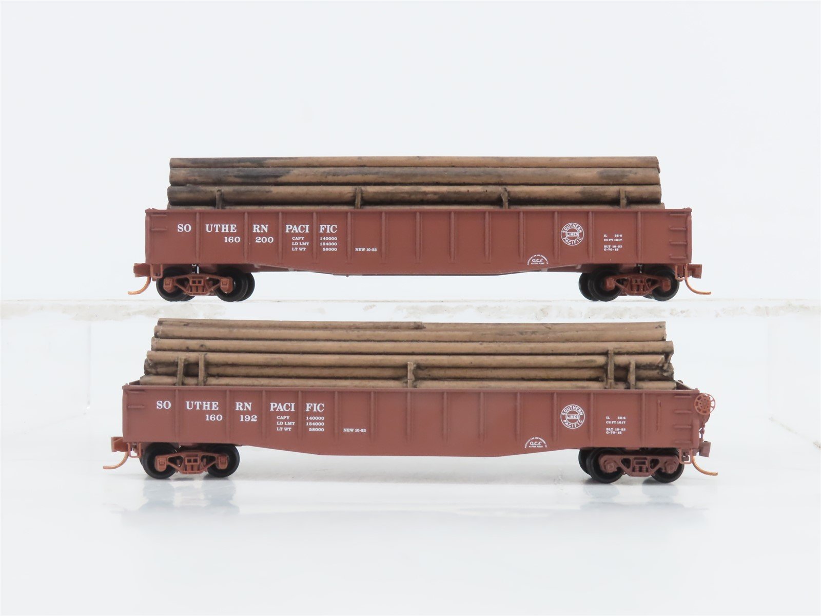LOT of 2 N Scale Micro-Trains MTL SP Southern Pacific Railroad Gondolas w/ Loads