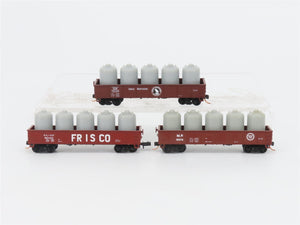 LOT of 3 N Scale Atlas MP/GN/SL-SF Open Gondolas w/ Loads