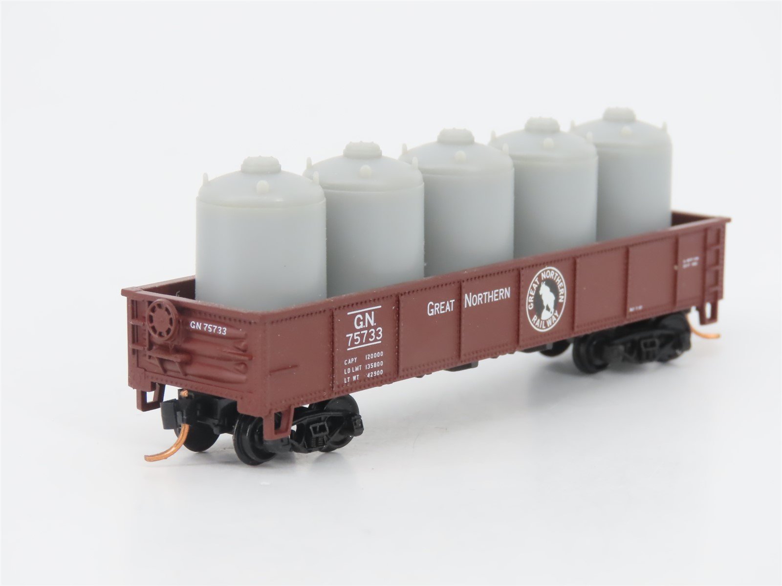 LOT of 3 N Scale Atlas MP/GN/SL-SF Open Gondolas w/ Loads