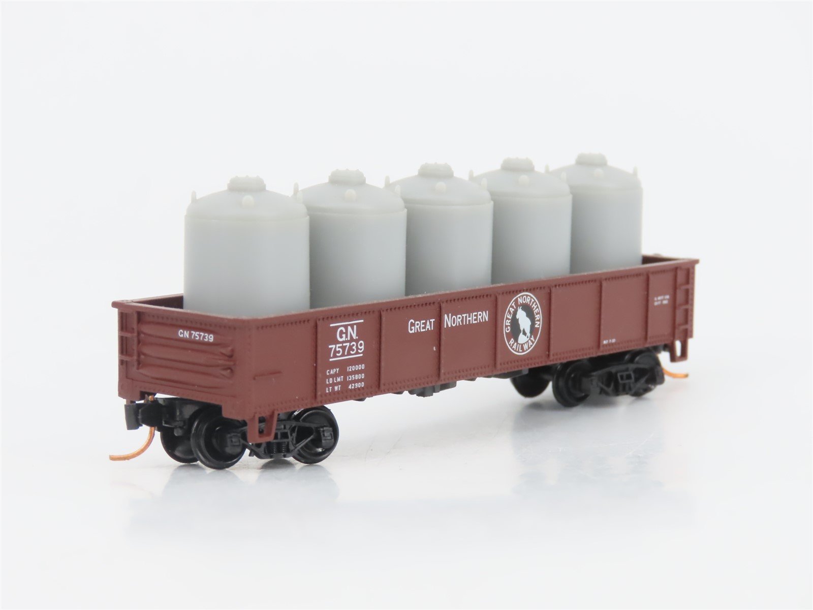 LOT of 3 N Scale Atlas MP/MILW/GN Open Gondolas w/ Loads