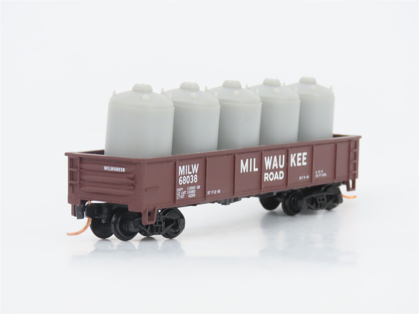 LOT of 3 N Scale Atlas MP/MILW/GN Open Gondolas w/ Loads