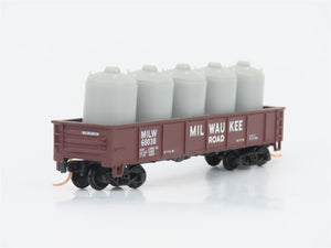 LOT of 3 N Scale Atlas MP/MILW/GN Open Gondolas w/ Loads