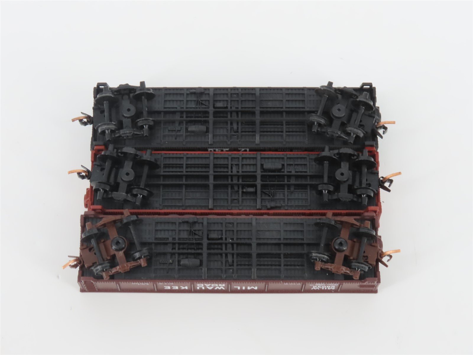 LOT of 3 N Scale Atlas SL-SF/T&P/MILW Open Gondolas