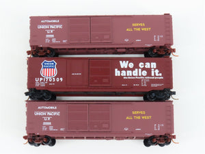 LOT of 3 N Scale Micro-Trains MTL UP Union Pacific Railroad Box Cars