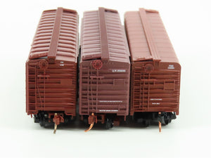 LOT of 3 N Scale Micro-Trains MTL UP/PRR Railroad Double Door Box Cars