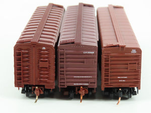 LOT of 3 N Scale Micro-Trains MTL UP/PRR Railroad Double Door Box Cars