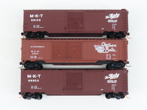 LOT of 3 N Scale Atlas M-K-T The Katy / KCS Southern Belle Box Cars