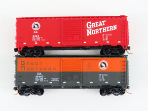 LOT of 2 N Scale Atlas GN Great Northern Railway Single Door Box Cars