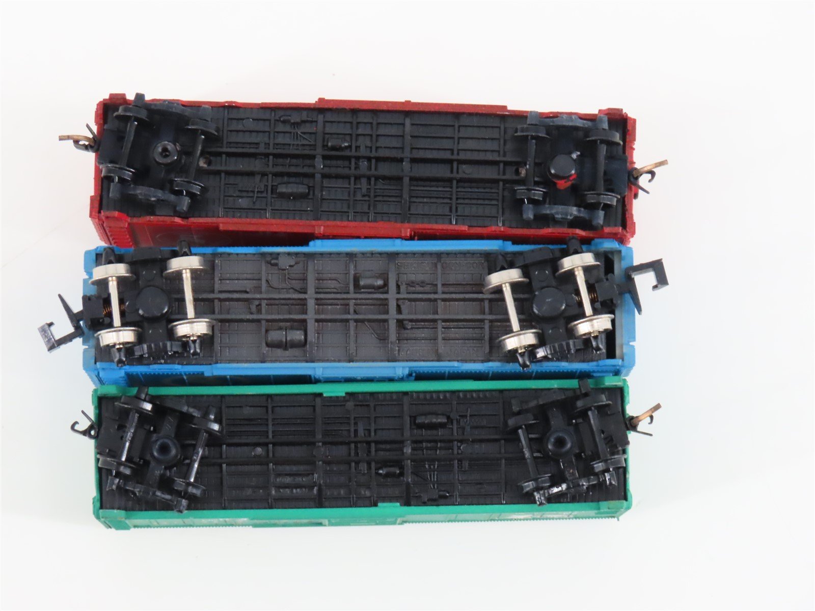 LOT of 3 N Scale Con-Cor & Trix GN Great Northern Railway Single Door Box Cars