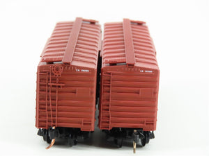 LOT of 2 N Scale Micro-Trains MTL CN Canadian National Railway Box Cars
