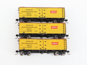 LOT of 3 N Scale ARLX Armour Refrigerator Line Reefers #11936, #11867, & #11939
