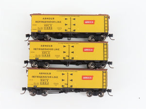 LOT of 3 N Scale ARLX Armour Refrigerator Line Reefers #11862, #11886, & #11936