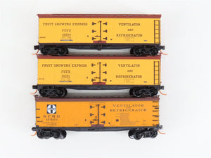 LOT of 3 N Scale Atlas FGEX Fruit Growers Express / SFRD Santa Fe Reefers