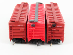 LOT of 3 N Scale Model Power & Con-Cor ATSF Santa Fe Railroad Box Cars