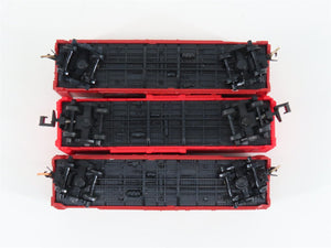 LOT of 3 N Scale Model Power & Con-Cor ATSF Santa Fe Railroad Box Cars