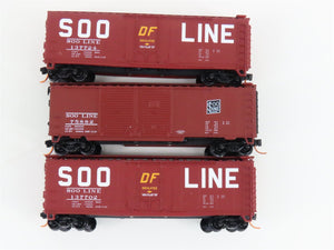 LOT of 3 N Scale Atlas SOO Line Railroad Box Cars