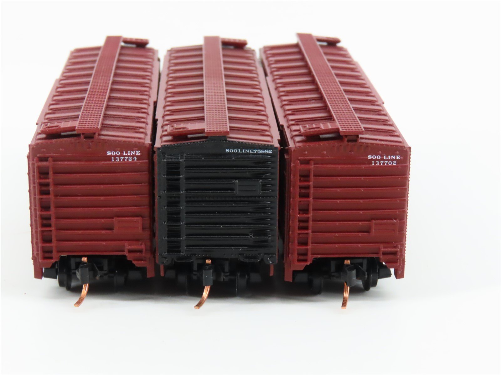 LOT of 3 N Scale Atlas SOO Line Railroad Box Cars