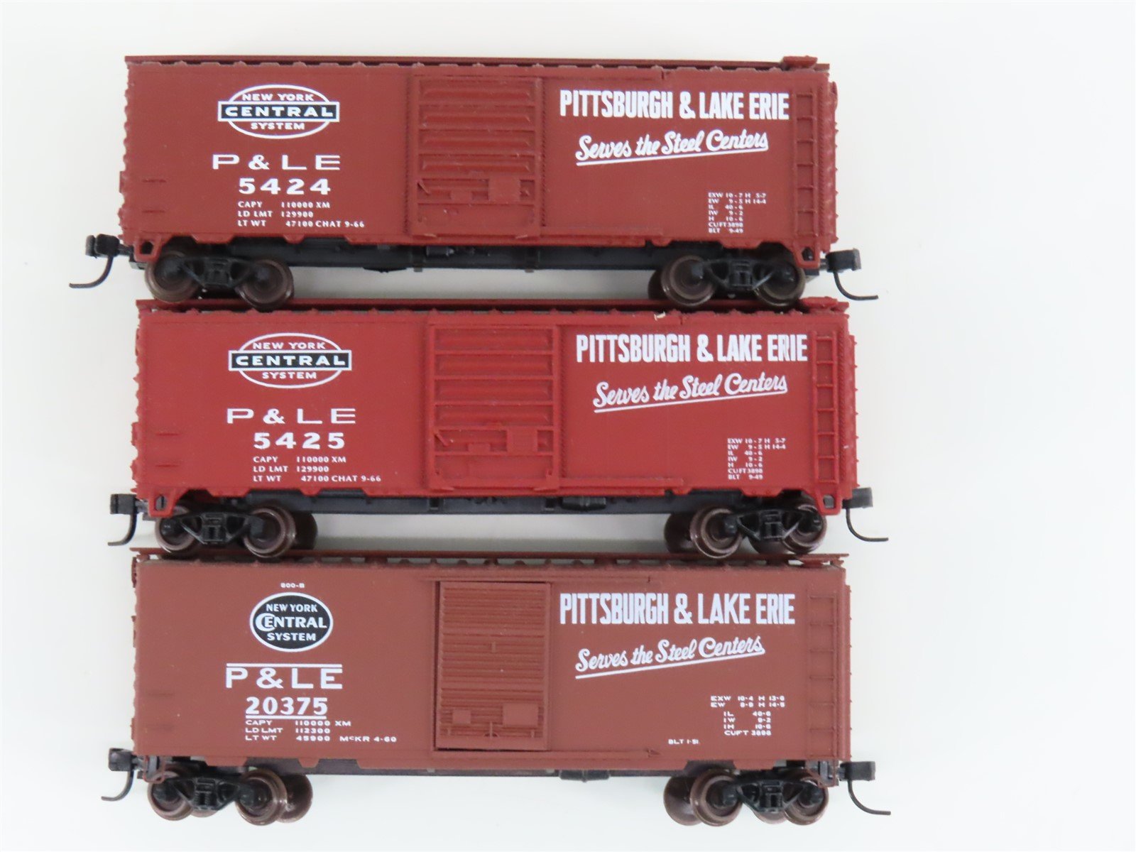 LOT of 3 N Scale Atlas & Micro-Trains MTL P&LE Pittsburgh & Lake Erie Box Cars