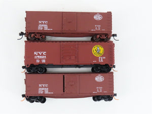 LOT of 3 N Scale Atlas NYC New York Central System Single Door Box Cars