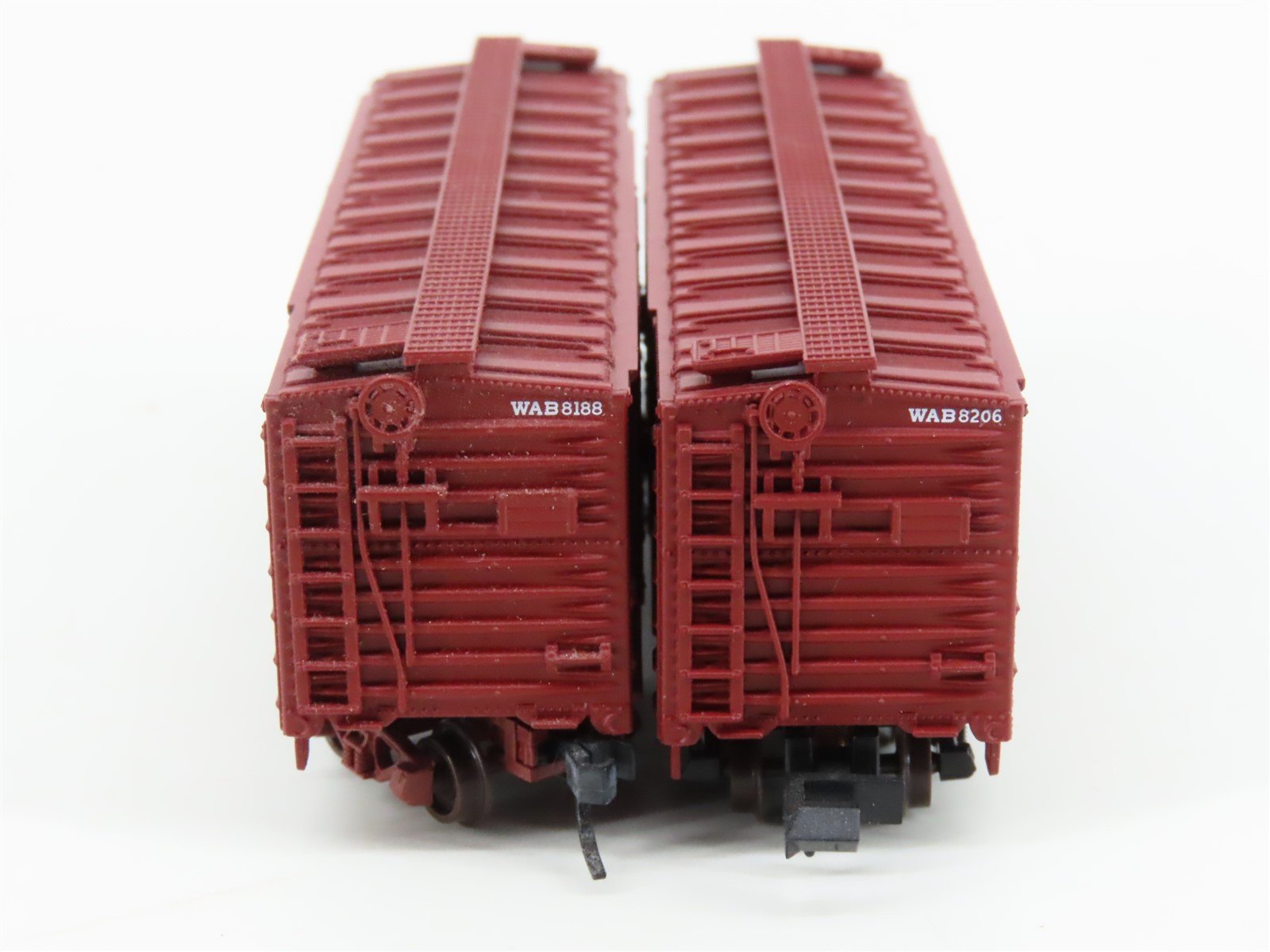 LOT of 2 N Scale Atlas WAB Wabash Railroad Double Door Box Car