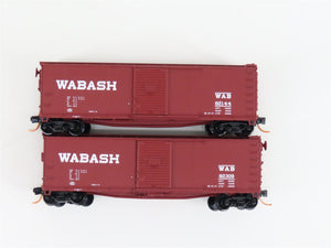 LOT of 2 N Scale Atlas WAB Wabash Railroad Single Door Box Car