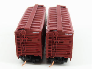 LOT of 2 N Scale Atlas WAB Wabash Railroad Double Door Box Cars