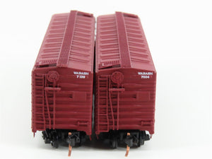 LOT of 2 N Scale Deluxe Innovations WAB Wabash Railroad Single Door Box Cars