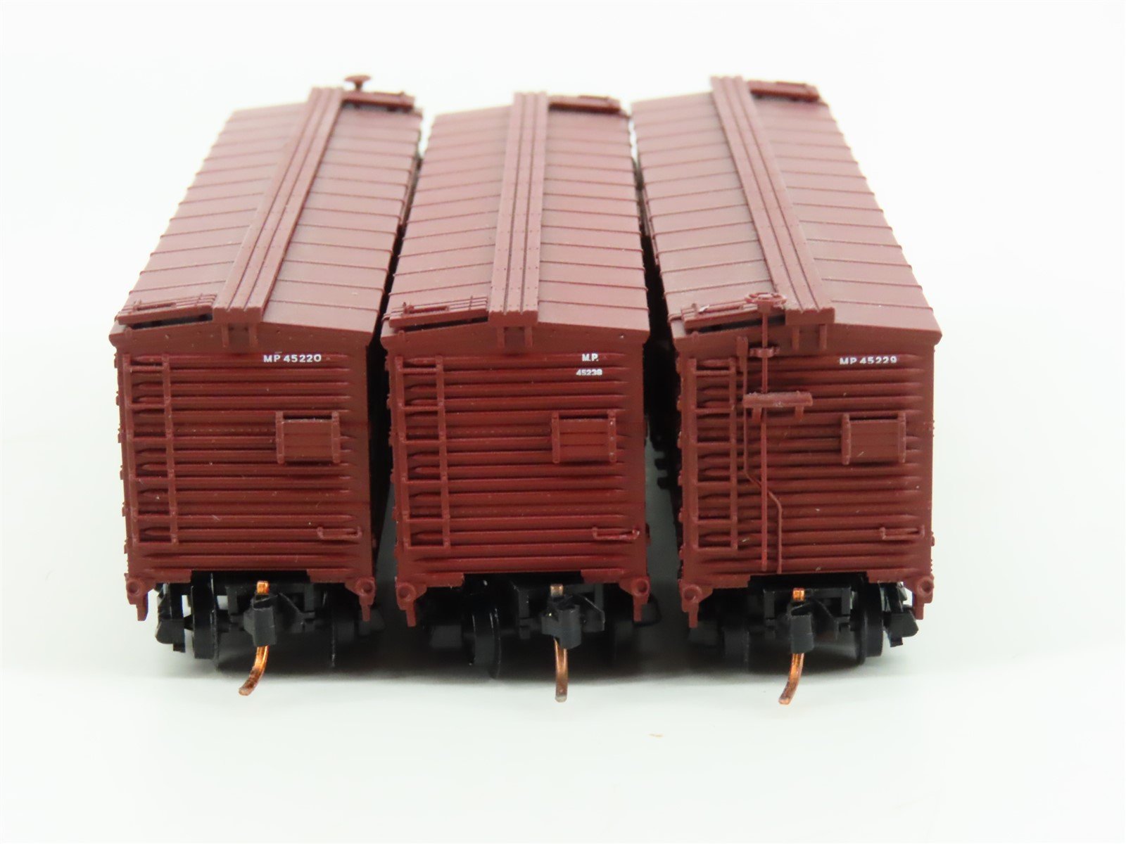 LOT of 3 N Scale Atlas MP Missouri Pacific Railroad Single Door Box Cars