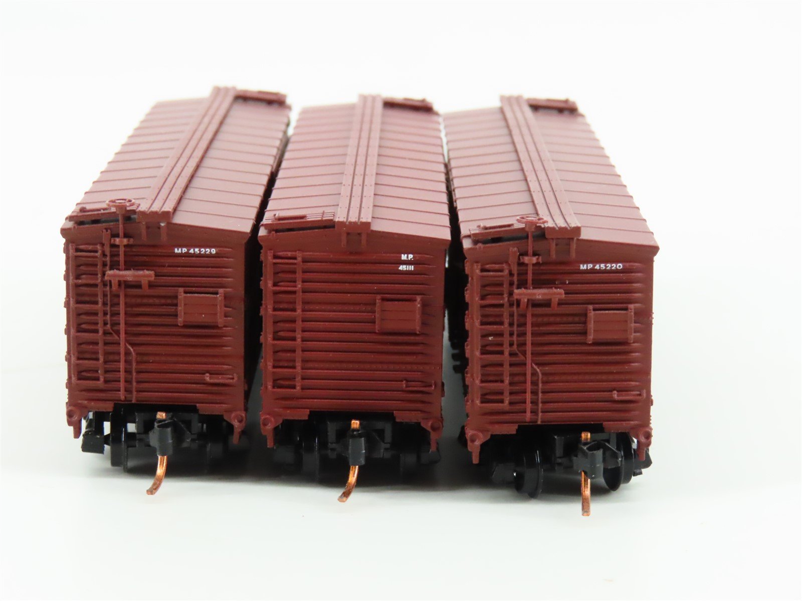 LOT of 3 N Scale Atlas MP Missouri Pacific Railroad Single Door Box Cars