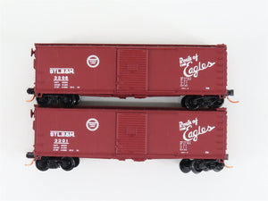 LOT of 2 N Scale Atlas STLB&M MP Missouri Pacific Eagles Single Door Box Cars