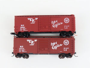 LOT of 2 N Scale Atlas MP Missouri Pacific Railroad Eagles Single Door Box Cars