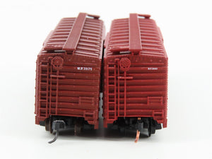 LOT of 2 N Scale Atlas MP Missouri Pacific Railroad Eagles Single Door Box Cars