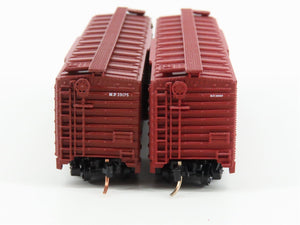 LOT of 2 N Scale Atlas MP Missouri Pacific Lines Eagles Single Door Box Cars