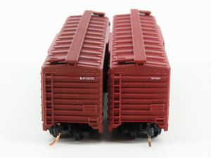 LOT of 2 N Scale Atlas MP Missouri Pacific Lines Eagles Single Door Box Cars