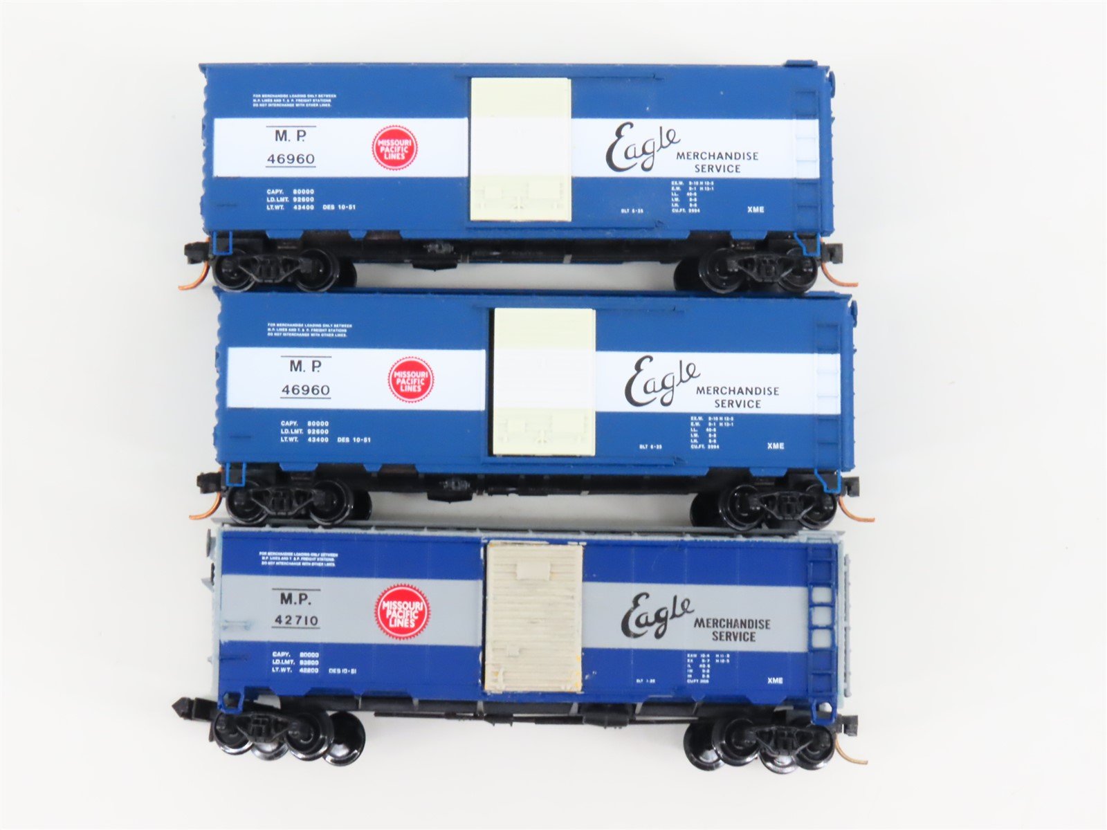 LOT of 3 N Scale Intermountain & Micro-Trains MTL MP Missouri Pacific Box Cars