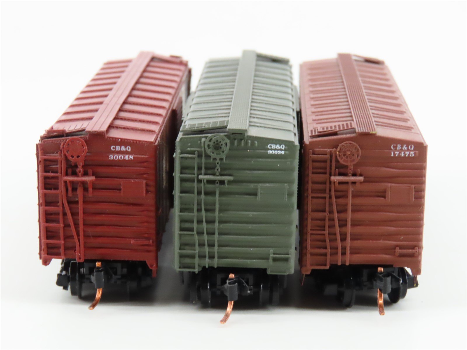 LOT of 3 N Micro-Trains MTL, BLW, & Deluxe Innovations CB&Q Burlington Box Cars