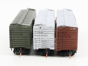 LOT of 3 N Scale Micro-Trains MTL RI Rock Island Route of the Rockets Box Car