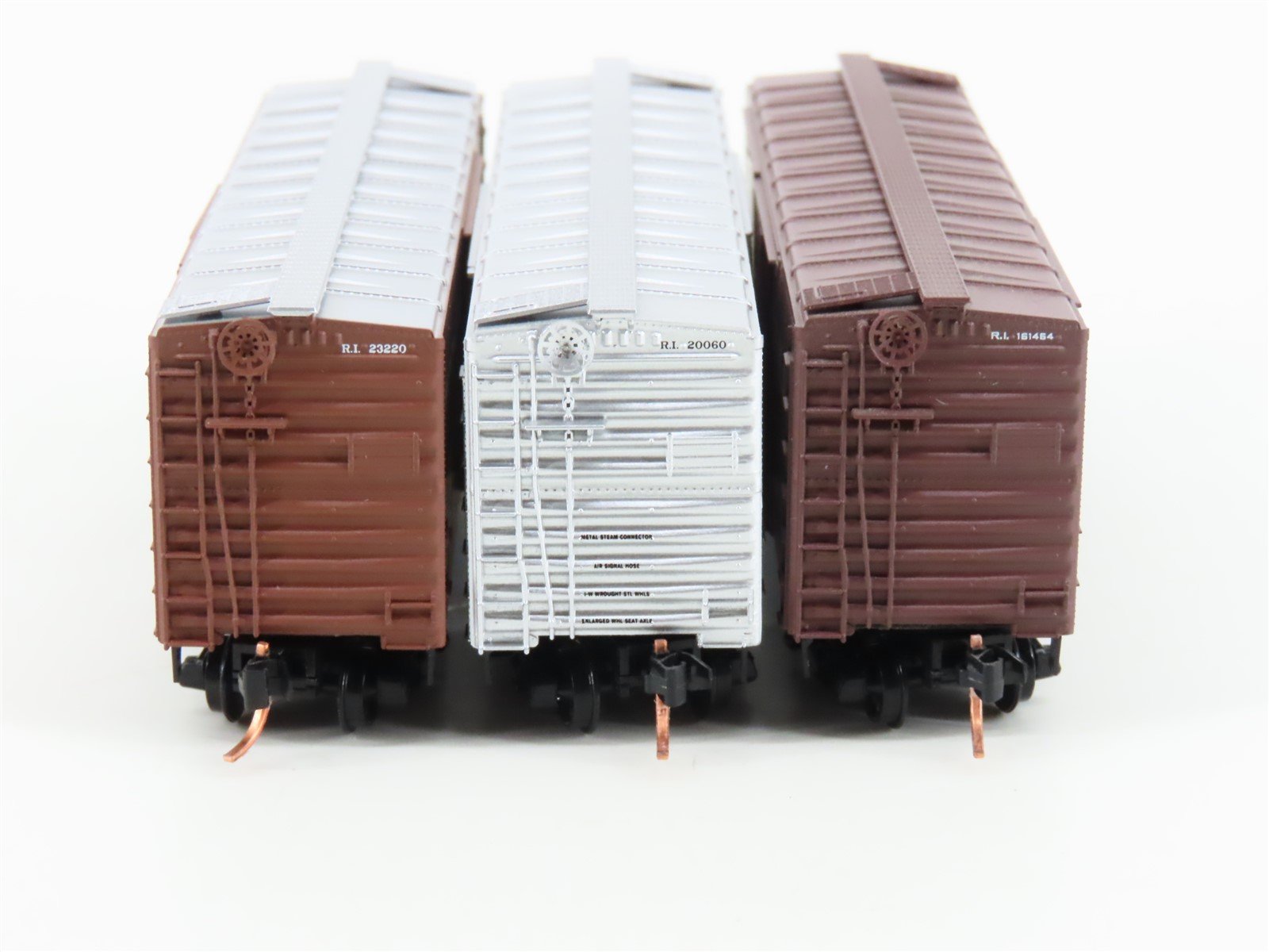 LOT of 3 N Scale Micro-Trains MTL RI Rock Island Route of the Rockets Box Cars