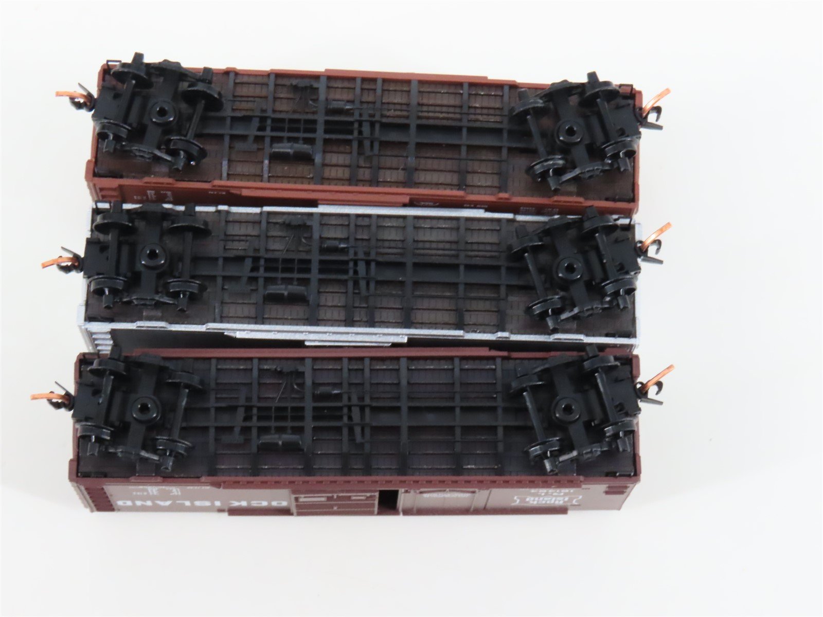 LOT of 3 N Scale Micro-Trains MTL RI Rock Island Route of the Rockets Box Cars