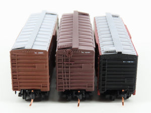LOT of 3 N Scale Atlas & Micro-Trains MTL RI Rock Island Railroad Box Cars