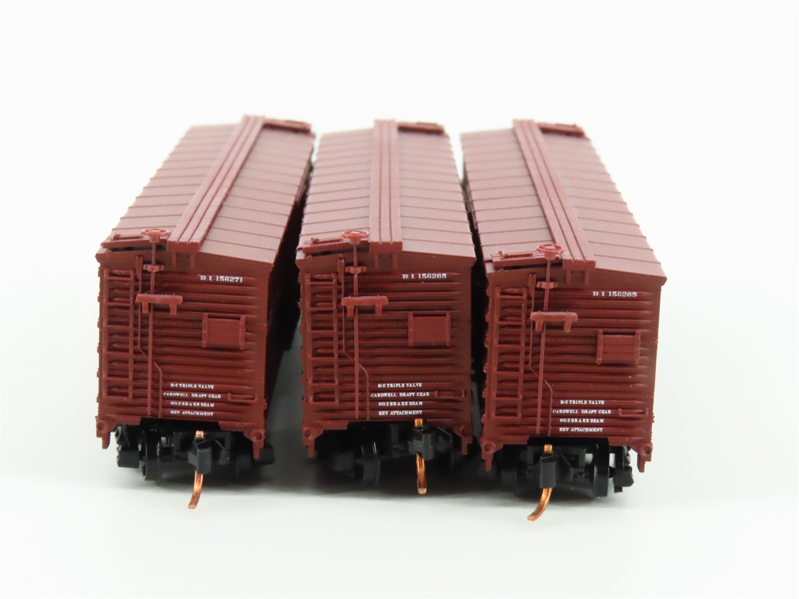 LOT of 3 N Scale Micro-Trains MTL RI Rock Island Woodside 40' Boxcars
