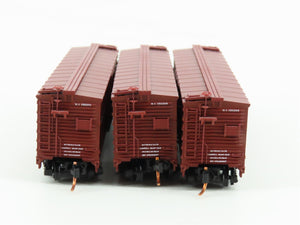 LOT of 3 N Scale Micro-Trains MTL RI Rock Island Woodside 40' Boxcars