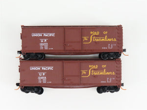 LOT of 2 N Scale Micro-Trains MTL UP Union Pacific Woodside 40' Boxcars