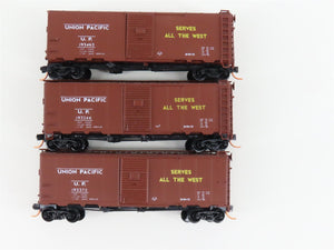 LOT of 3 N Scale Micro-Trains MTL UP Union Pacific 40' Boxcars