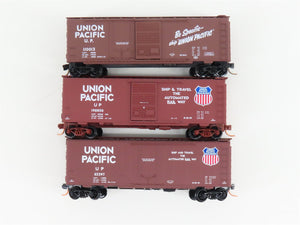 LOT of 3 N Scale Micro-Trains MTL UP Union Pacific 40' Boxcars