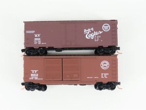 LOT of 2 N Scale Micro-Trains MTL MP/SP Missouri & Southern Pacific 40' Boxcars